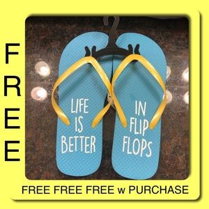 FREE w Purchase Flip Flops Sandals Fun Gift NWT